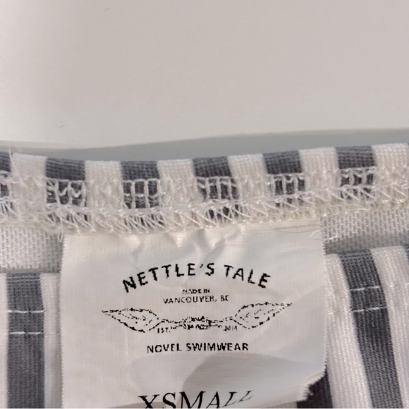 High-waisted Striped Retro Swim Bottoms - Picture 3 of 7